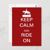 Ruhe behalten und weiterfahren postkarte (Vorne/Hinten)