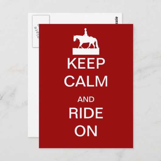 Ruhe behalten und weiterfahren postkarte (Vorne/Hinten)