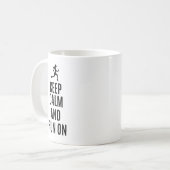 Ruhe behalten und weiterlaufen kaffeetasse (Vorderseite Links)