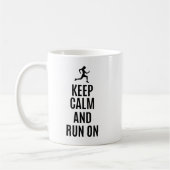 Ruhe behalten und weiterlaufen kaffeetasse (Links)