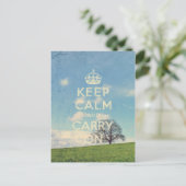 Ruhe behalten und weitermachen postkarte (Stehend Vorderseite)
