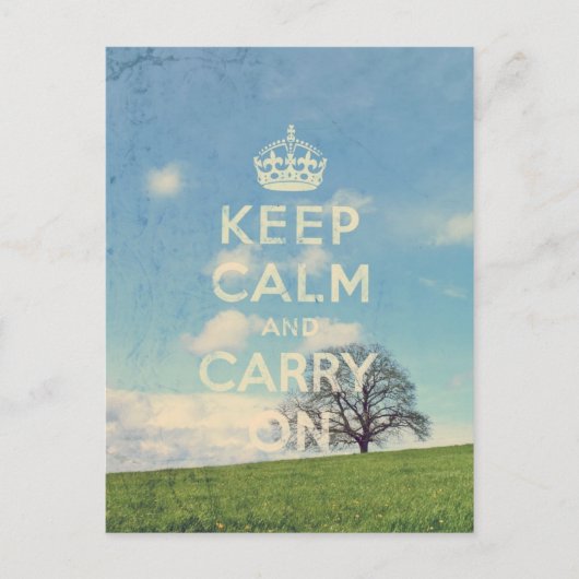 Ruhe behalten und weitermachen postkarte (Vorderseite)