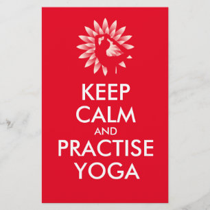 Ruhe behalten und Yoga praktizieren Flyer