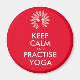 Ruhe behalten und Yoga praktizieren Magnet