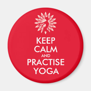 Ruhe behalten und Yoga praktizieren Magnet