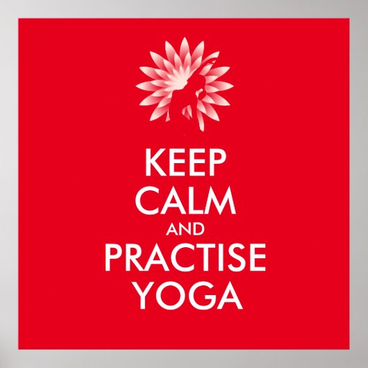 Ruhe behalten und Yoga praktizieren Poster (Vorne)