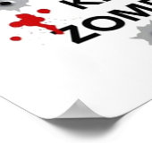 Ruhe behalten und Zombien töten Poster (Ecke)