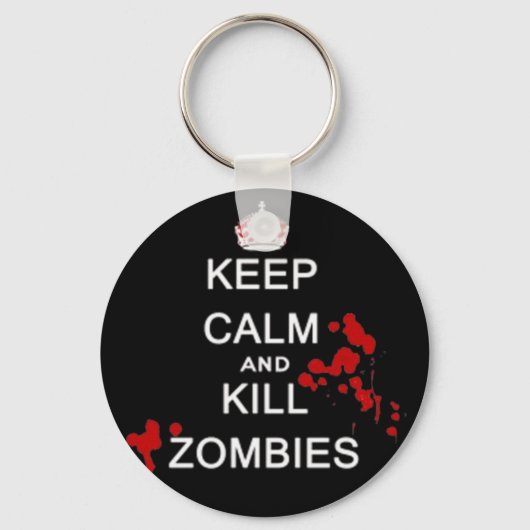Ruhe behalten und Zombies Schlüsselkette abtöten Schlüsselanhänger (Vorderseite)