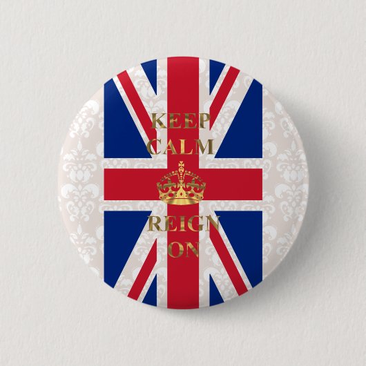 Ruhe behalten und zu regieren button (Vorderseite)