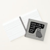 Ruhe behalten und Zuhause Bleibe mit Ihrer Katze Notizblock (Innenseite)