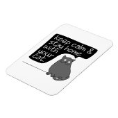 Ruhe behalten und Zuhause mit Ihrer Katze Bleibe Magnet (Linke Seite)