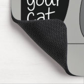 Ruhe behalten und Zuhause mit Ihrer Katze Bleibe Mousepad (Ecke)