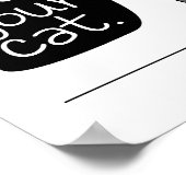 Ruhe behalten und Zuhause mit Ihrer Katze Bleibe Poster (Ecke)