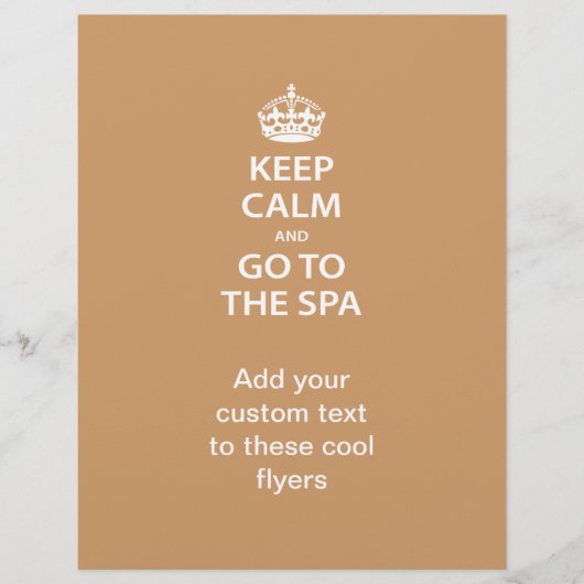 Ruhe behalten und zum Wellness-Center gehen Flyer (Vorne)