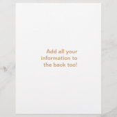 Ruhe behalten und zum Wellness-Center gehen Flyer (Hinten)