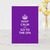 Ruhe behalten und zum Wellness-Center gehen Karte (Gelbe Blume)