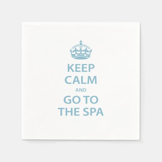 Ruhe behalten und zum Wellness-Center gehen Serviette (Vorderseite)