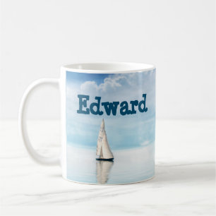Ruhe beim Segeln mit blauem Himmel Kaffeetasse