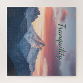 Ruhe | Berge und Wolken Puzzle (Horizontal)