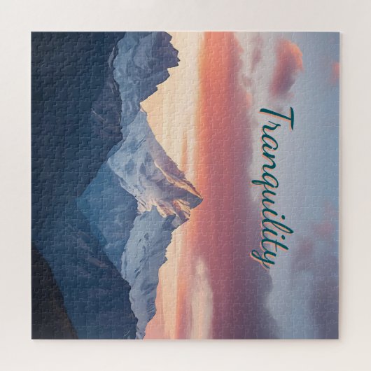 Ruhe | Berge und Wolken Puzzle (Horizontal)