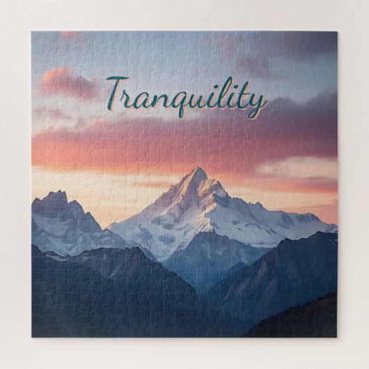 Ruhe | Berge und Wolken Puzzle (Vertikal)