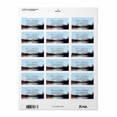 Ruhe Bergsee Wald Landschaft Adressaufkleber (Vorne)