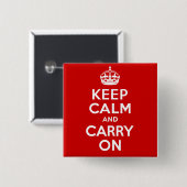 Ruhe bewahren Knopf Button (Vorne & Hinten)