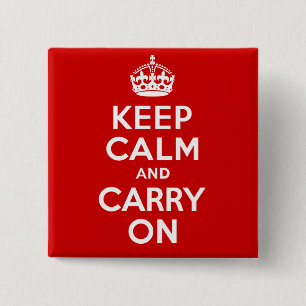 Ruhe bewahren Knopf Button