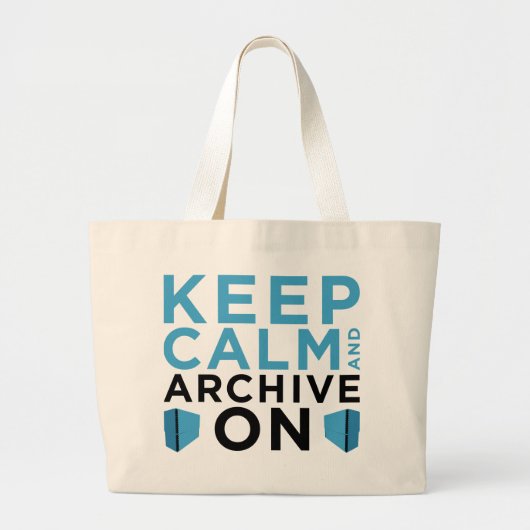 Ruhe bewahren und archivieren auf jumbo stoffbeutel (Vorne)