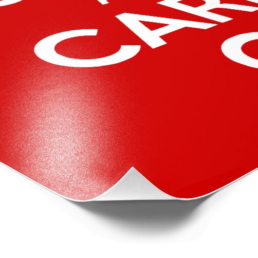 Ruhe bewahren und auf 11 x 14 Foto tragen (Ecke)