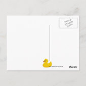 Ruhe bewahren und auf der Gummi Ducky Spaß Card tr Postkarte (Rückseite)