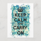 Ruhe bewahren und auf der Müllhalde auf dem Grunge Postkarte (Vorderseite)