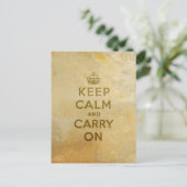 Ruhe bewahren und auf der Postkarte aufbewahren (Stehend Vorderseite)