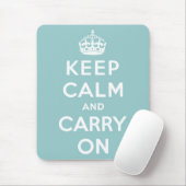 Ruhe bewahren und auf hellblau weiterfahren mousepad (Mit Mouse)