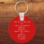 Ruhe bewahren und auf html tragen (in beliebiger F Schlüsselanhänger (Vorderseite)