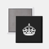 Ruhe bewahren und auf Krone tragen (editierbar) Magnet (Vorderseite/Rückseite)