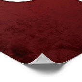 Ruhe bewahren und auf Red Grunge Print übertragen Poster (Ecke)