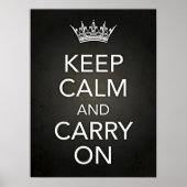 Ruhe bewahren und auf schwarzer Printmedien üben Poster (Vorne)