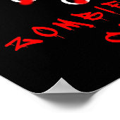 Ruhe bewahren und auf Zombies lustiges Plakatzeich Poster (Ecke)