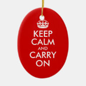 Ruhe bewahren und bei der Verzierung tragen Keramik Ornament (Vorne)