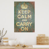 Ruhe bewahren und beim Drucken bleiben Poster (Küche)