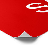 Ruhe bewahren und das Zeichen für Gesundheit und S Poster (Ecke)