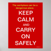 Ruhe bewahren und das Zeichen für Gesundheit und S Poster (Vorne)