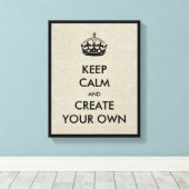 Ruhe bewahren und die eigene Kreation fortsetzen | Leinwanddruck (Insitu (Holzboden))