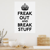 Ruhe bewahren und die Parody-Printwerbung fortsetz Poster (Küche)