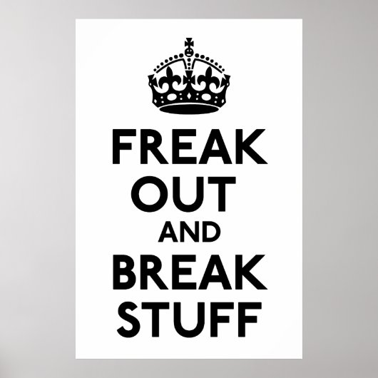 Ruhe bewahren und die Parody-Printwerbung fortsetz Poster (Vorne)