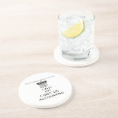 Ruhe bewahren und die Rechnungsführung übernehmen Getränkeuntersetzer (Seite)