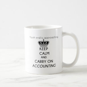 Ruhe bewahren und die Rechnungsführung übernehmen Kaffeetasse