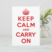 Ruhe bewahren und Einladungen durchführen (Stehend Vorderseite)