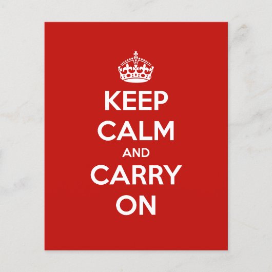 Ruhe bewahren und Flyer befördern (Vorne)